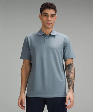 Men's Classic-Fit Pique Short-Sleeve Polo Shirt | Belgian Blue - The Vault Clothing Co.