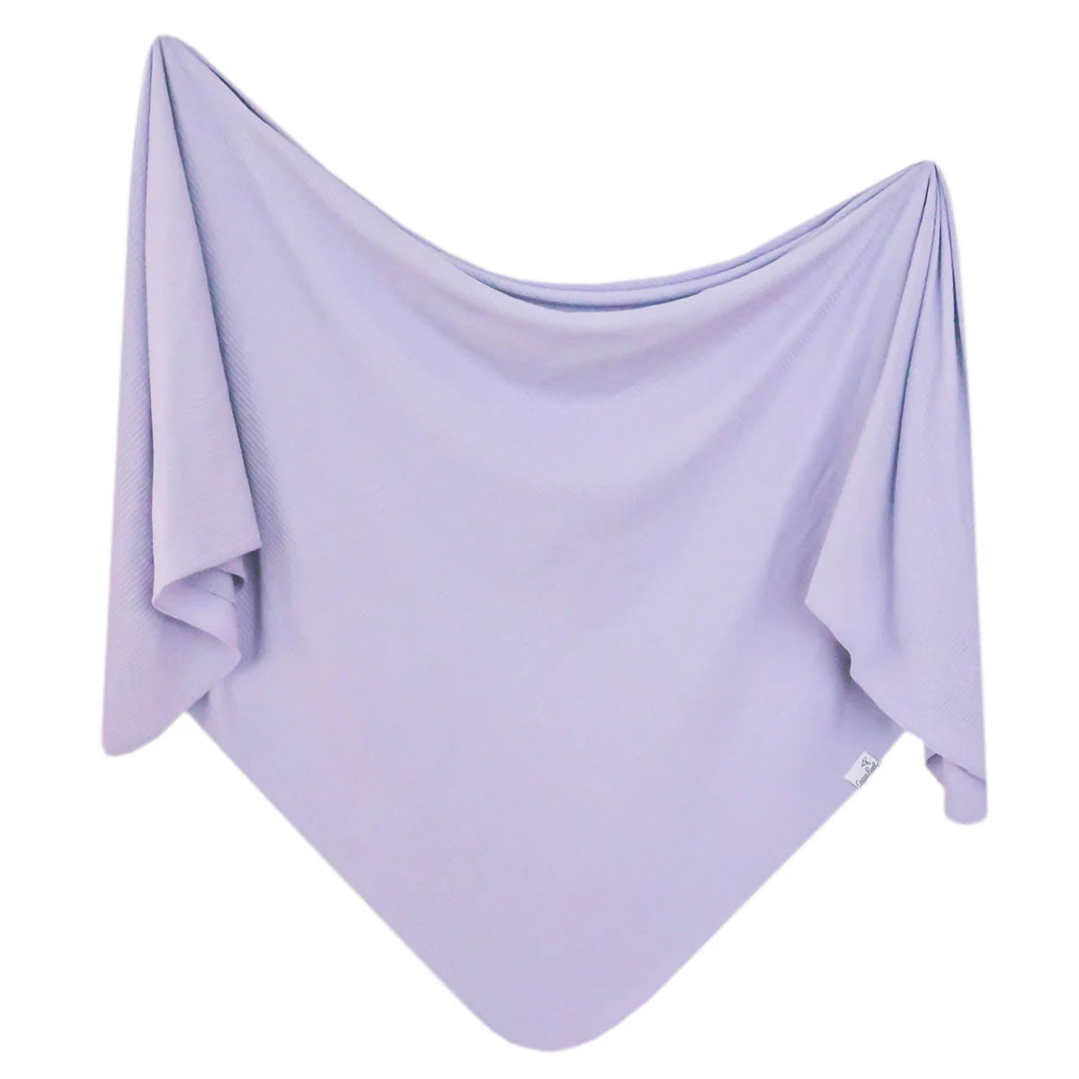 Copper Pearl Knit Swaddle Blanket Single | Periwinkle Rib