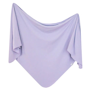 Copper Pearl Knit Swaddle Blanket Single | Periwinkle Rib - The Vault Clothing Co.