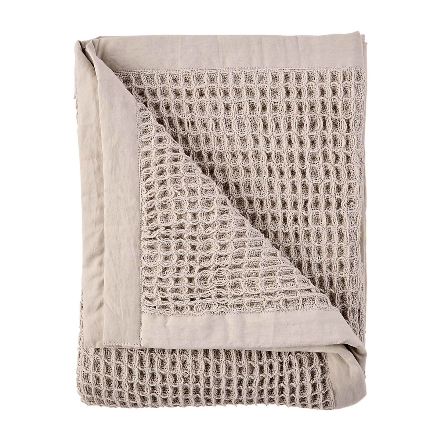 Load image into Gallery viewer, Taupe Waffle Weave Blanket
