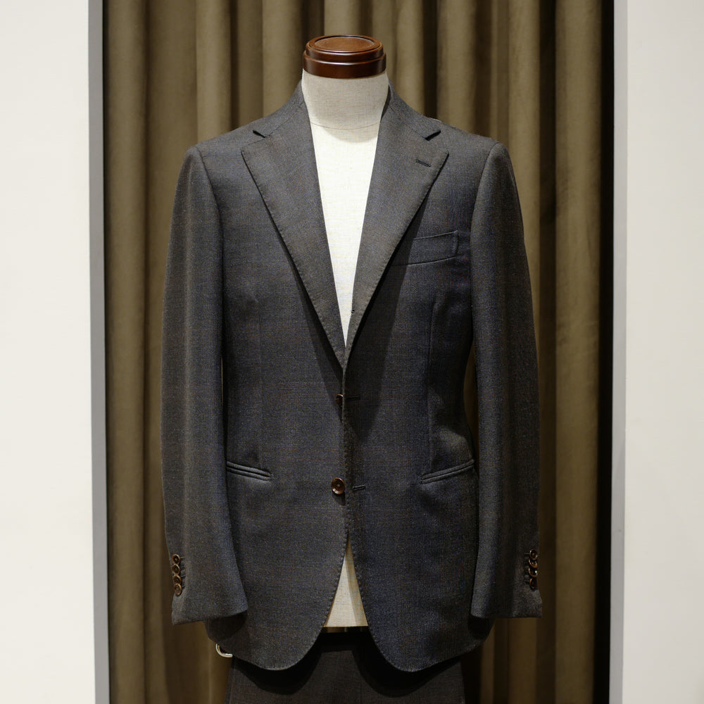 Dark Grey with Brown Check Suit — Last & Lapel