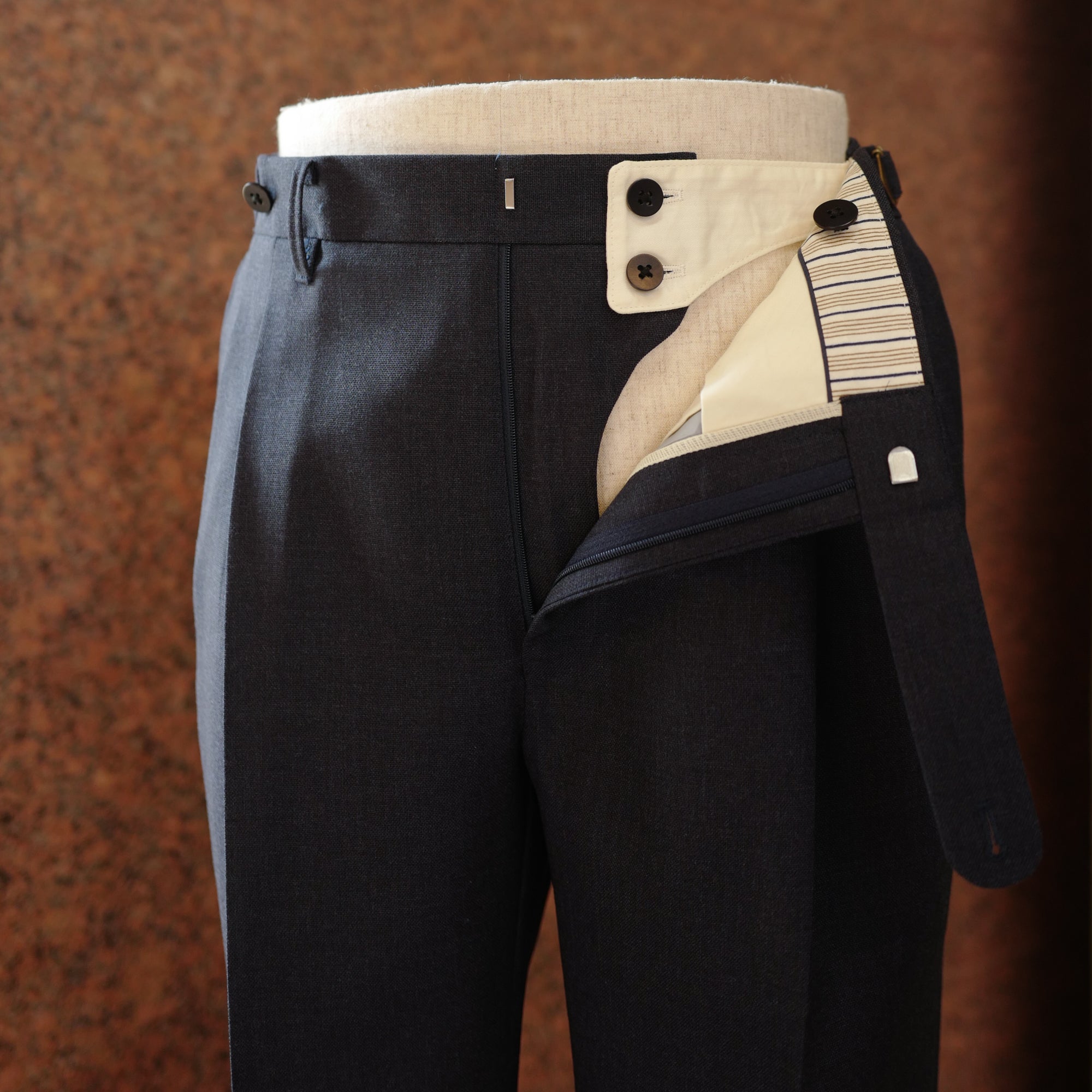 Navy 4-ply Fresco Trousers — Last & Lapel