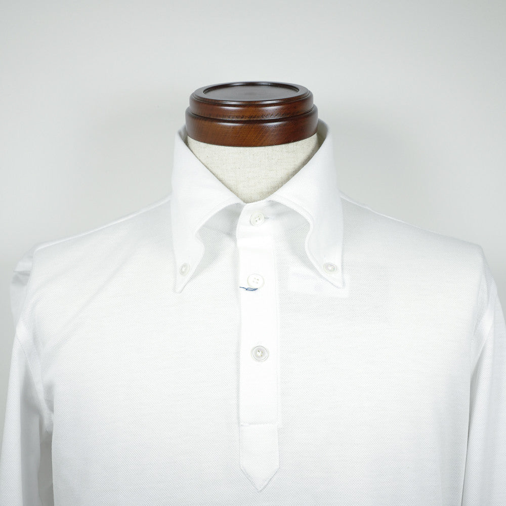 white polo long sleeve button up