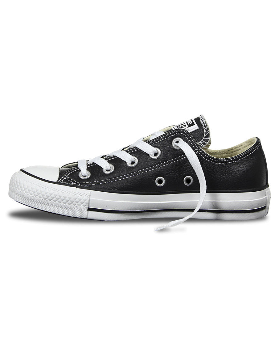 converse chuck taylor leather black low