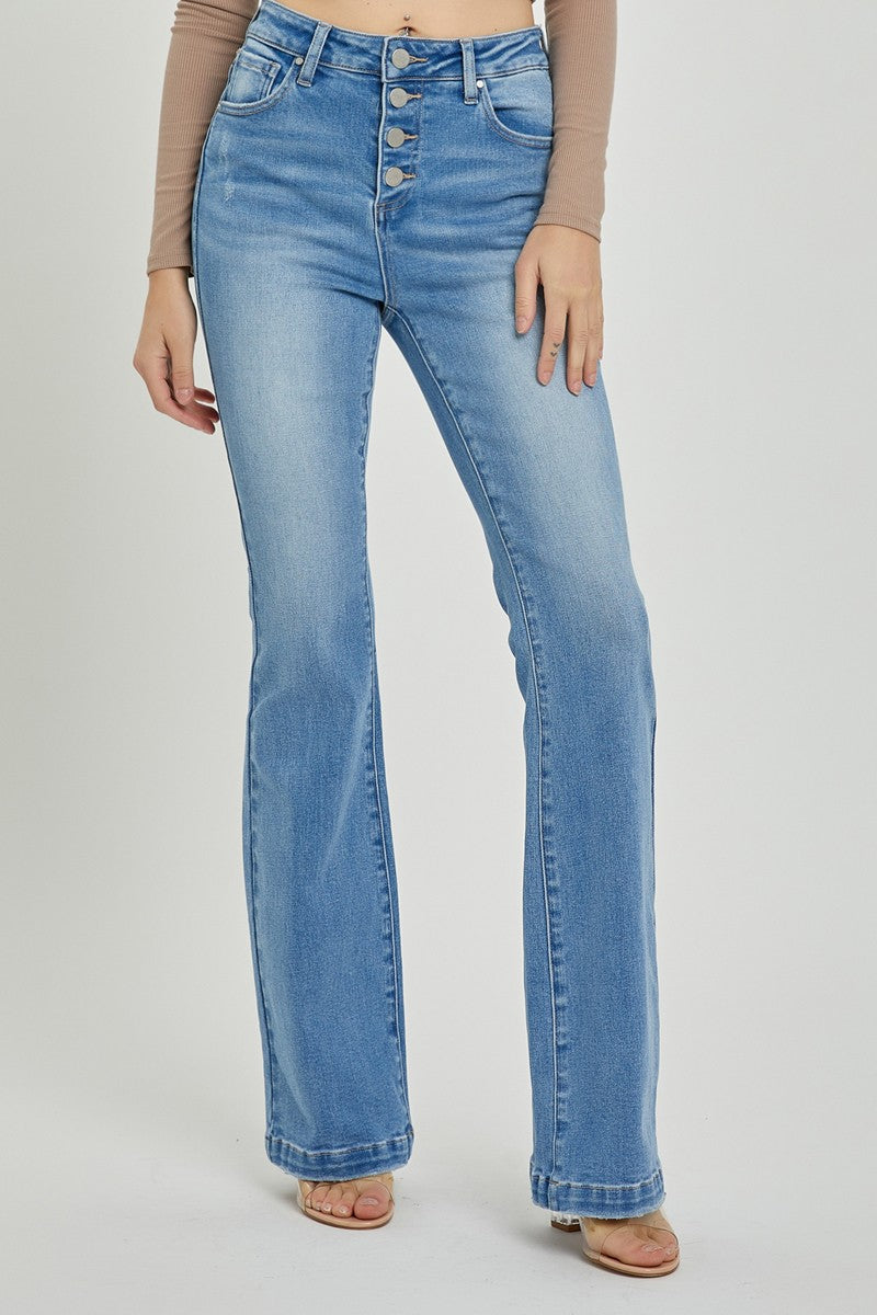RISEN Full Size High Rise Button Fly Bootcut Jeans - Picture 7 of 7