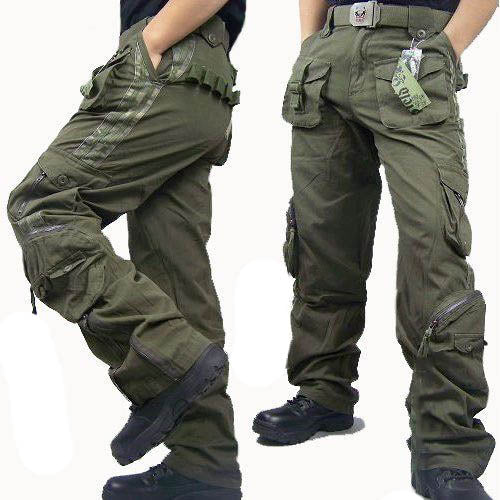 mens cargo pants with lots of pockets