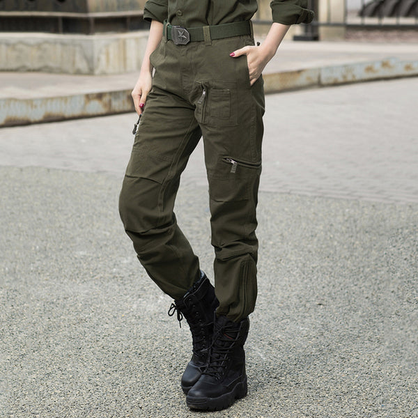 Military StyleMulti-Pocket Women's Cargo Pants – TANGEEL