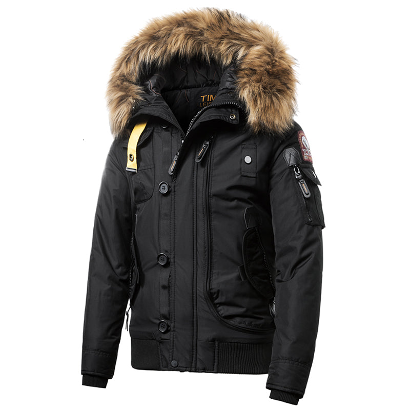 fur collar parka