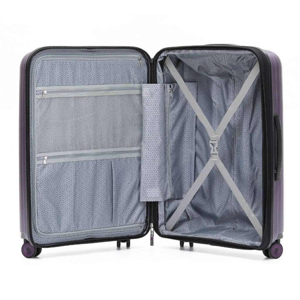 Aerolite 55x35x25 Hard Shell Carry On Hand Cabin Luggage Suitcase With ...