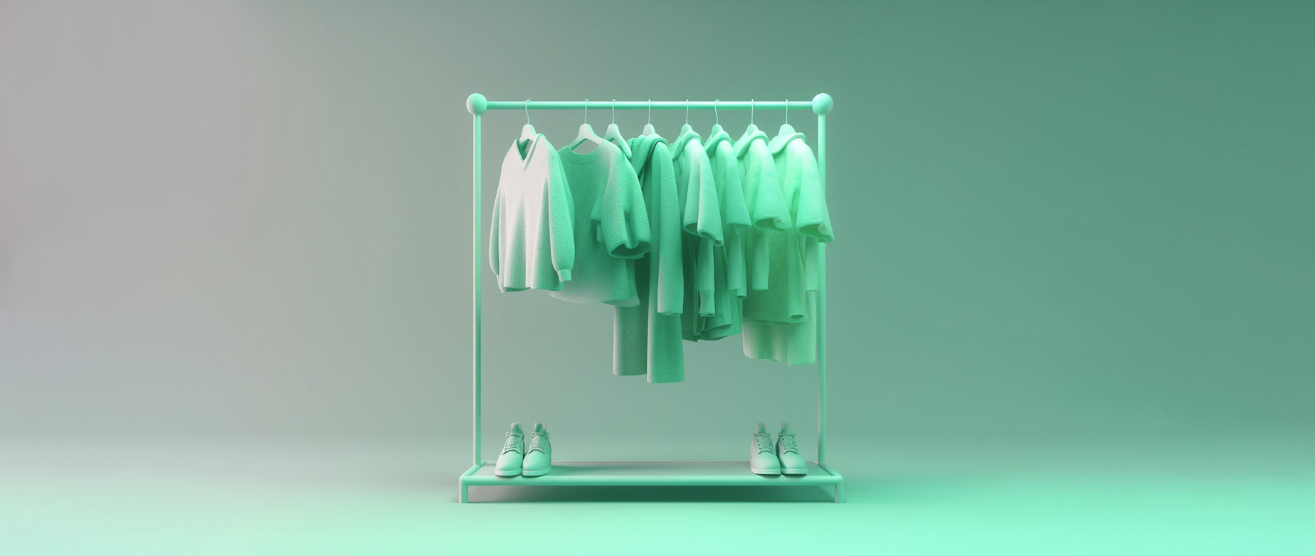 a shopping rack with clothing hanging on it: stock rotation