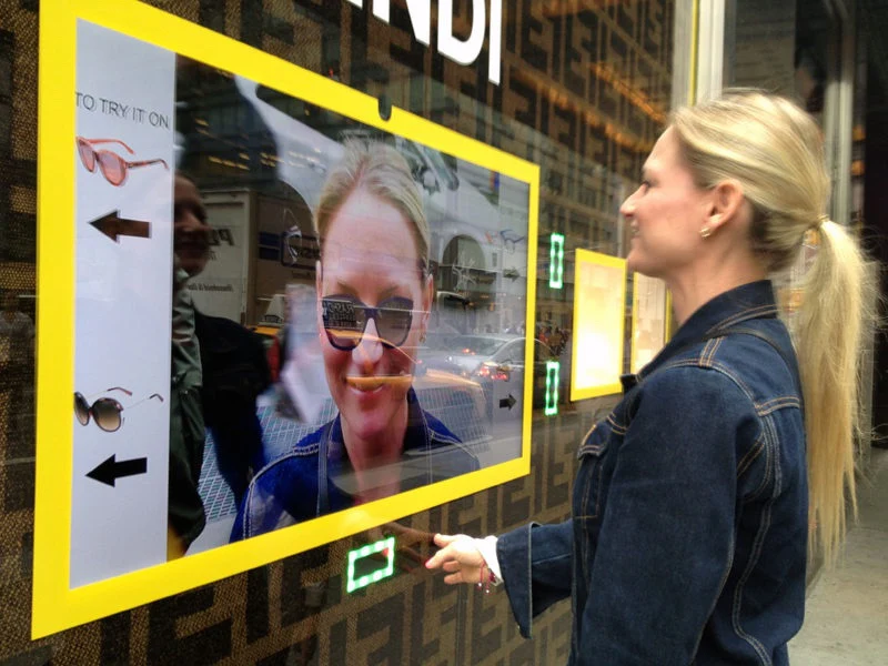 AR window display