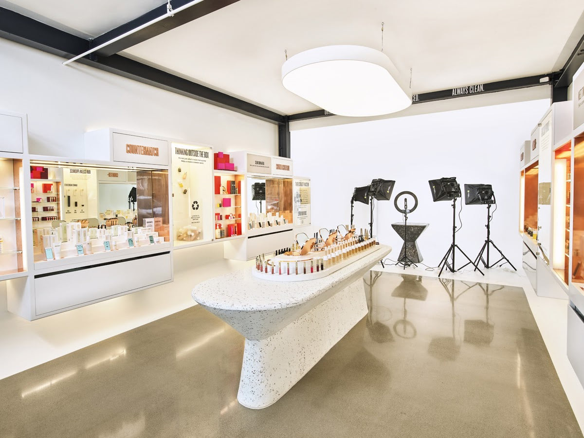 Beauty store with a studio set up