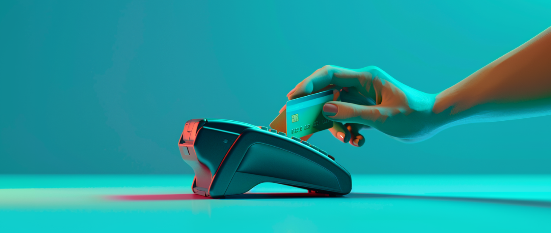 image of a card reader on a blue background