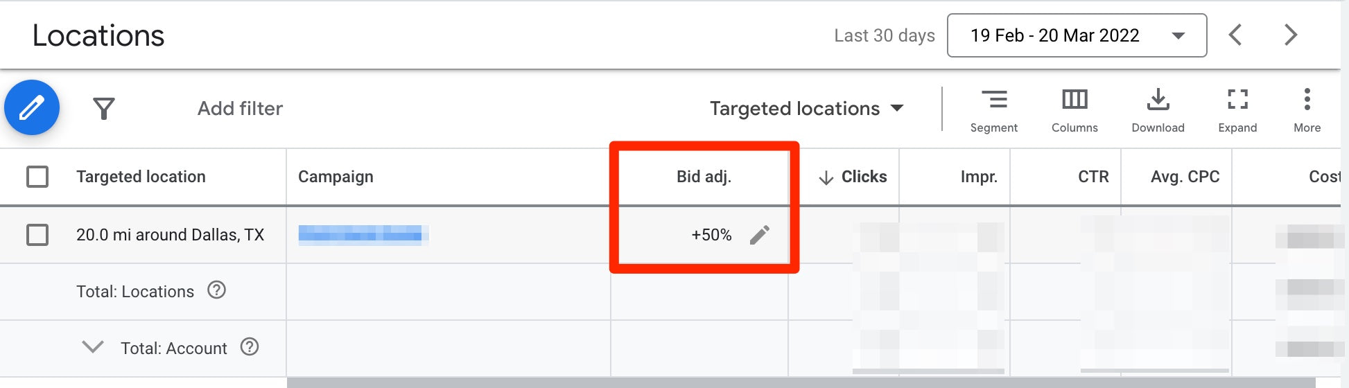 Google Ads bid adjustment