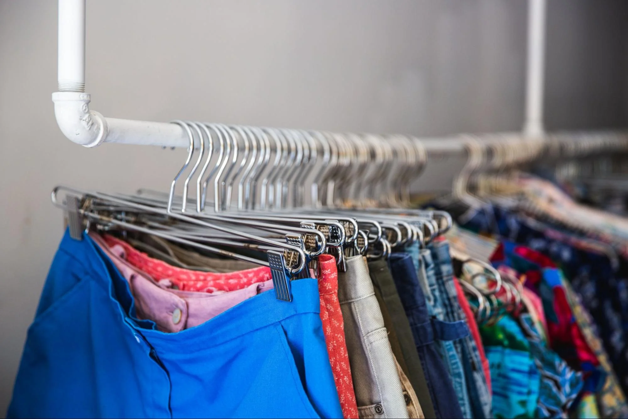 Clothes on a rack