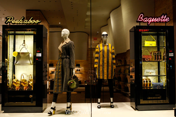 luxury brand window display