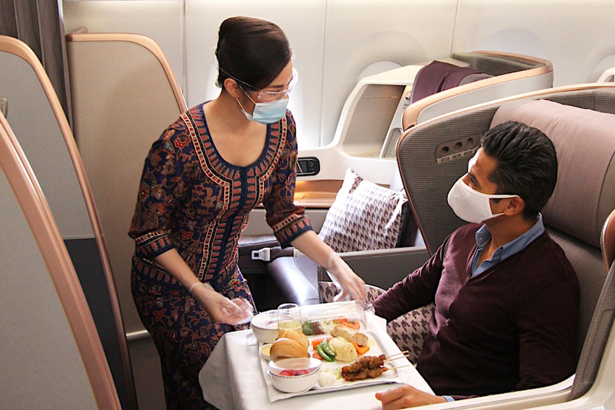 Singapore Airlines flight attendant