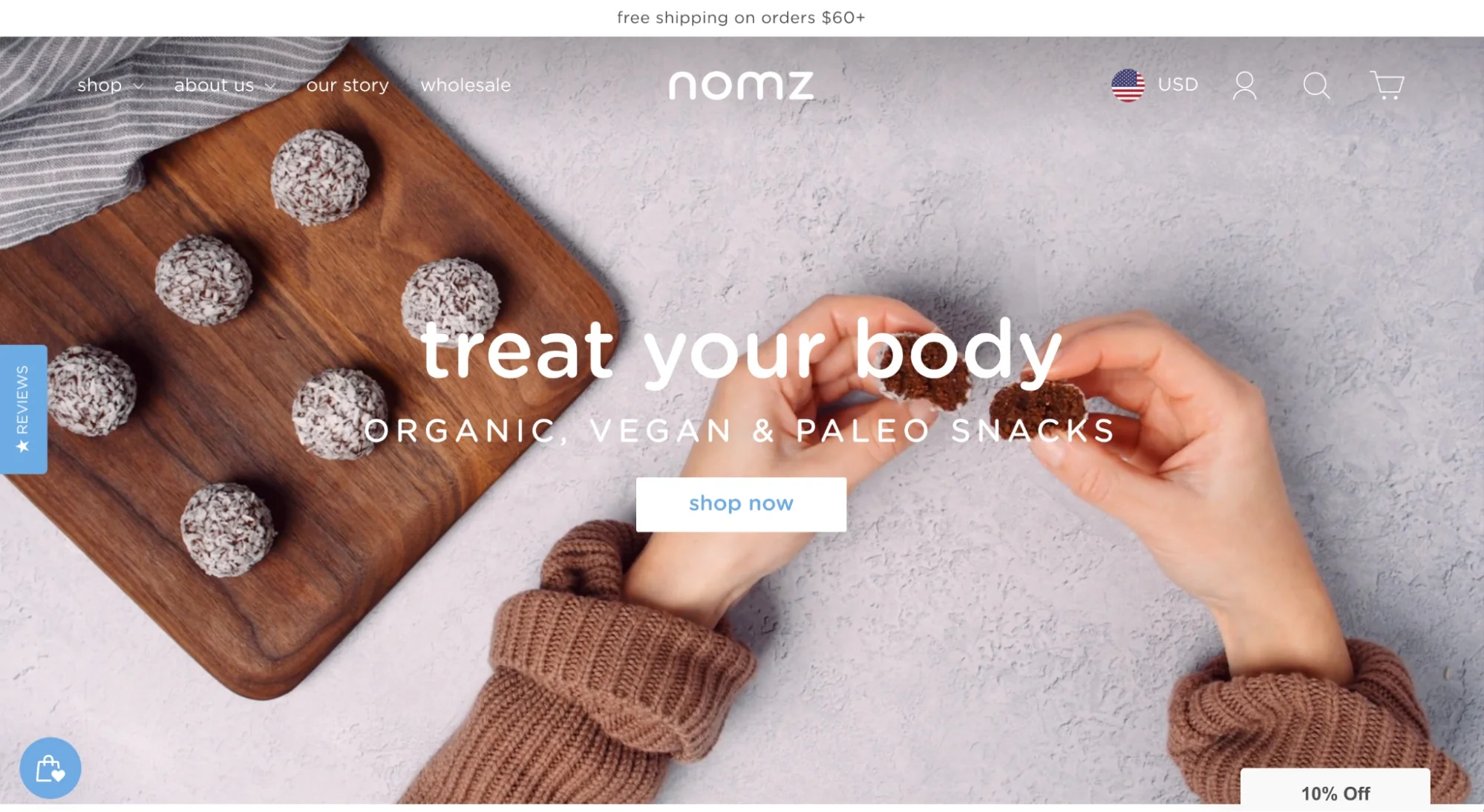 Nomz website