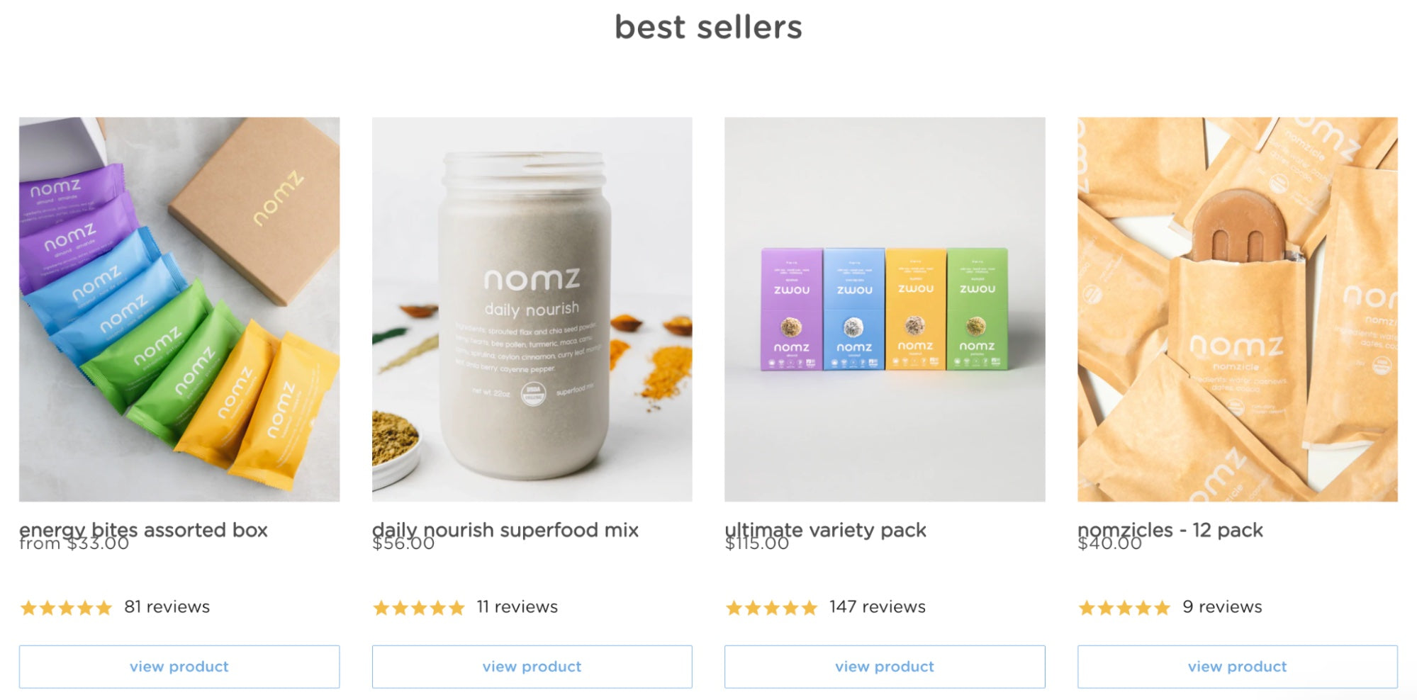 Nomz best sellers