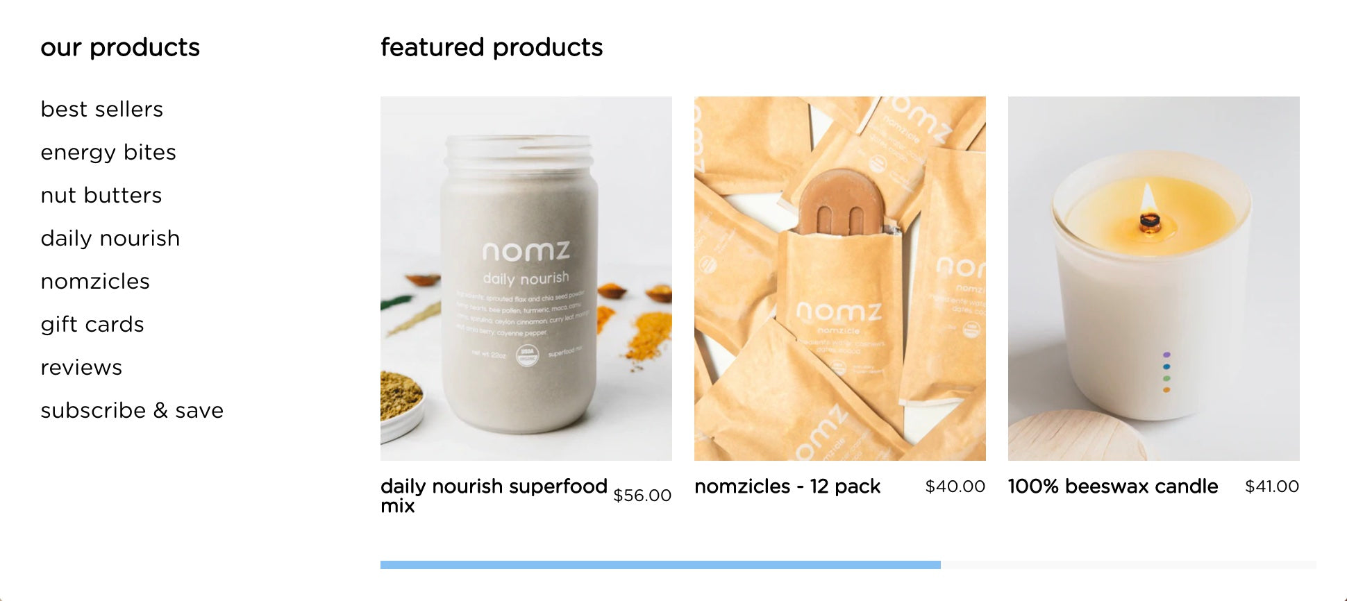Nomz featured products