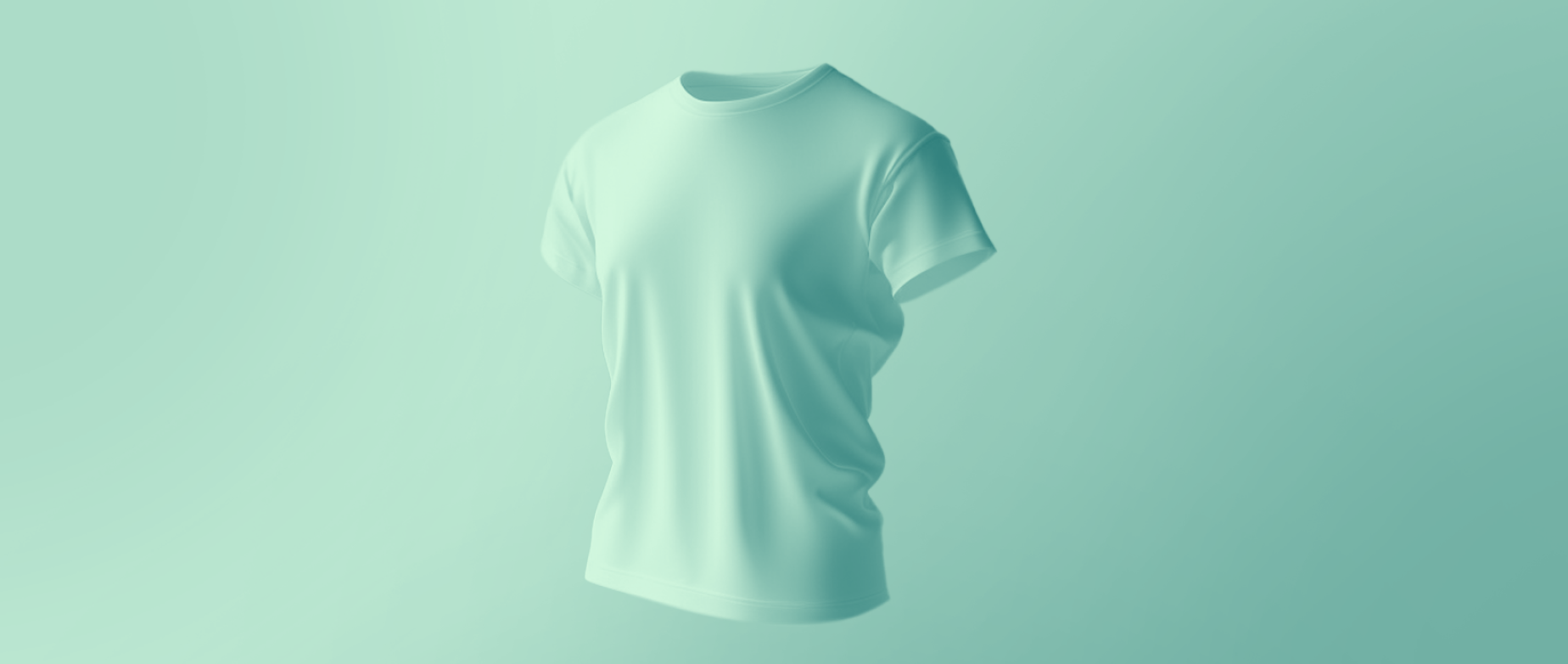 T-shirt with a green background