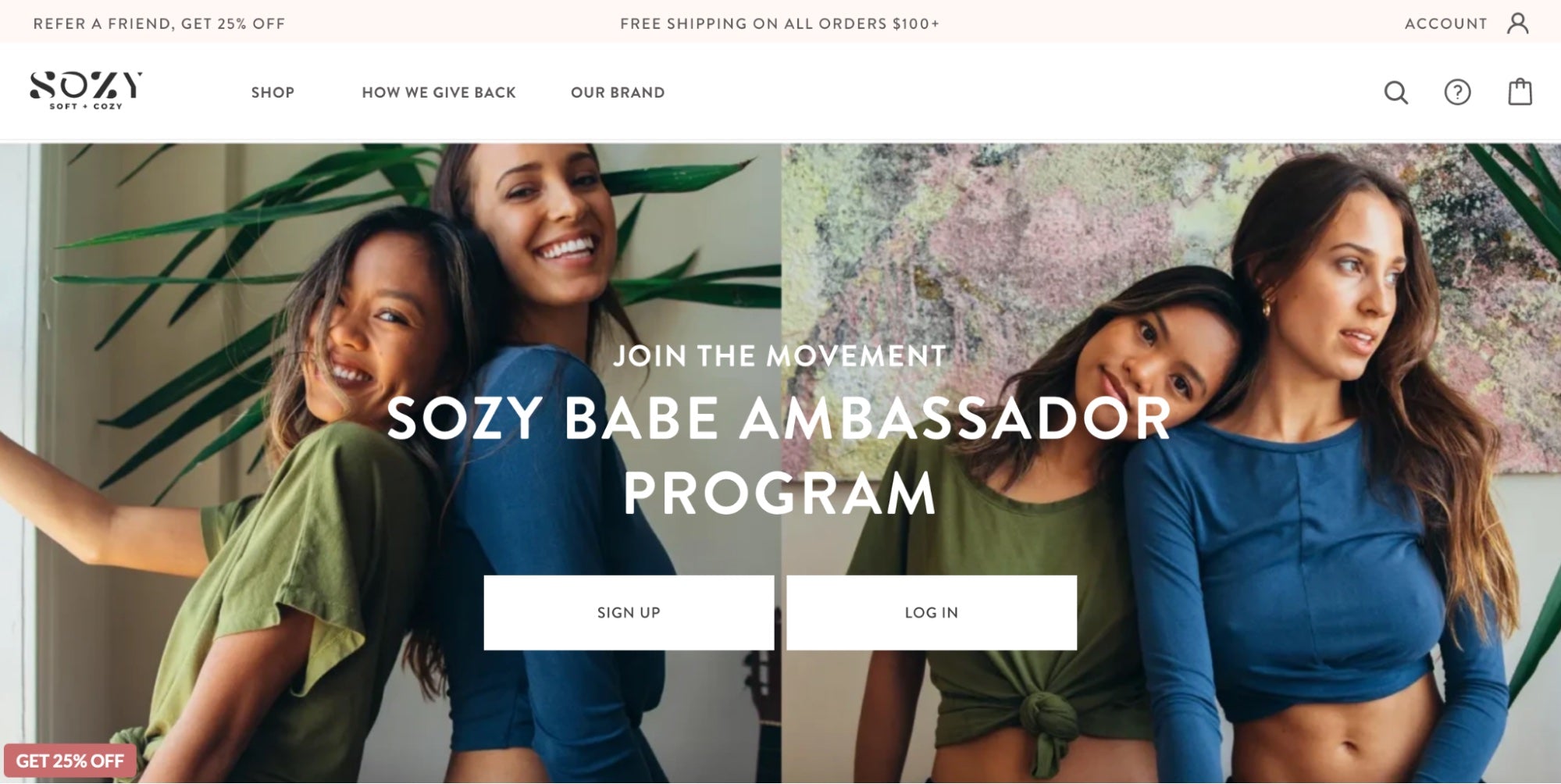 Sozy brand ambassadors