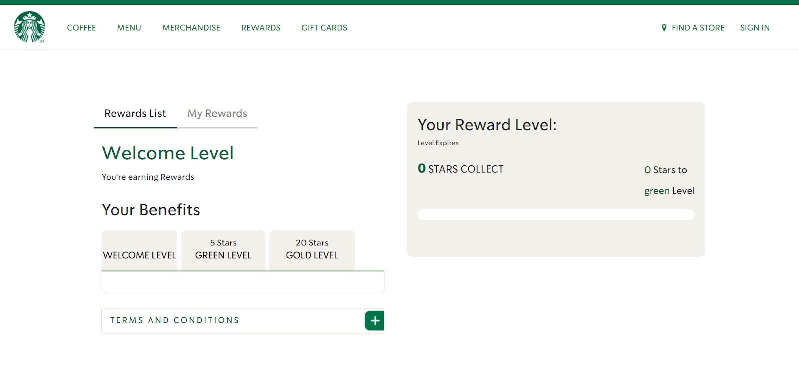 Starbucks rewards program