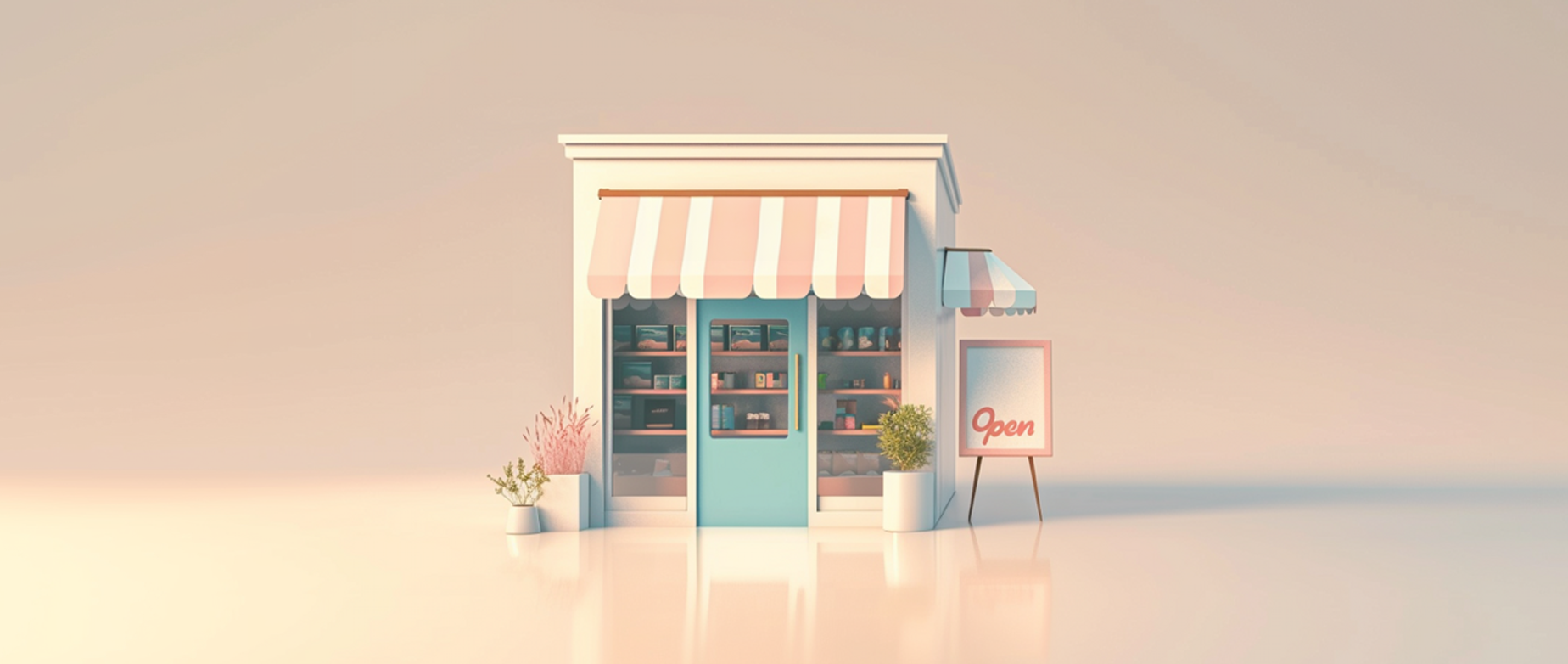 an image of a cute store representing storefront design