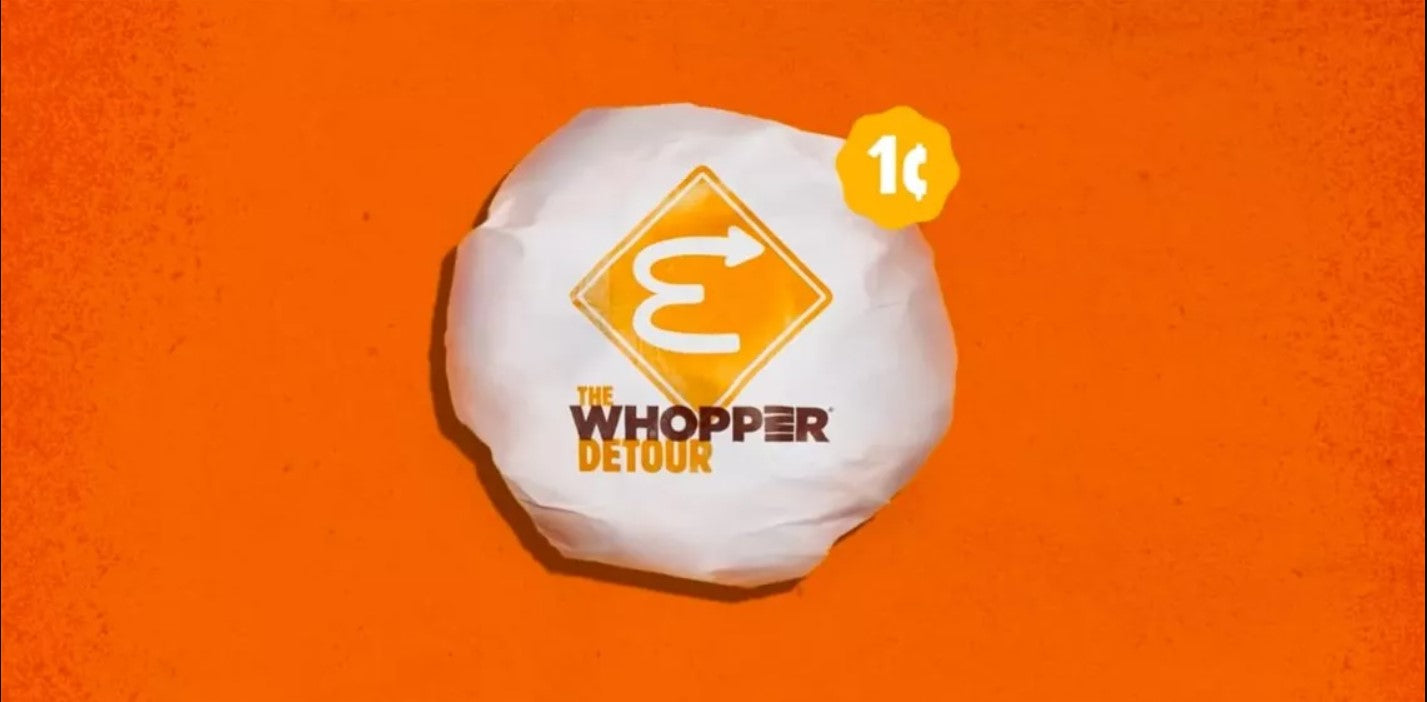 Burger King Whopper detour campaign