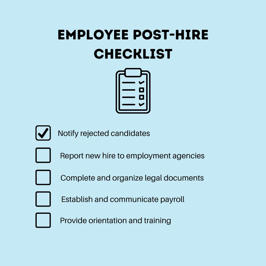 retail employee hiring checklist