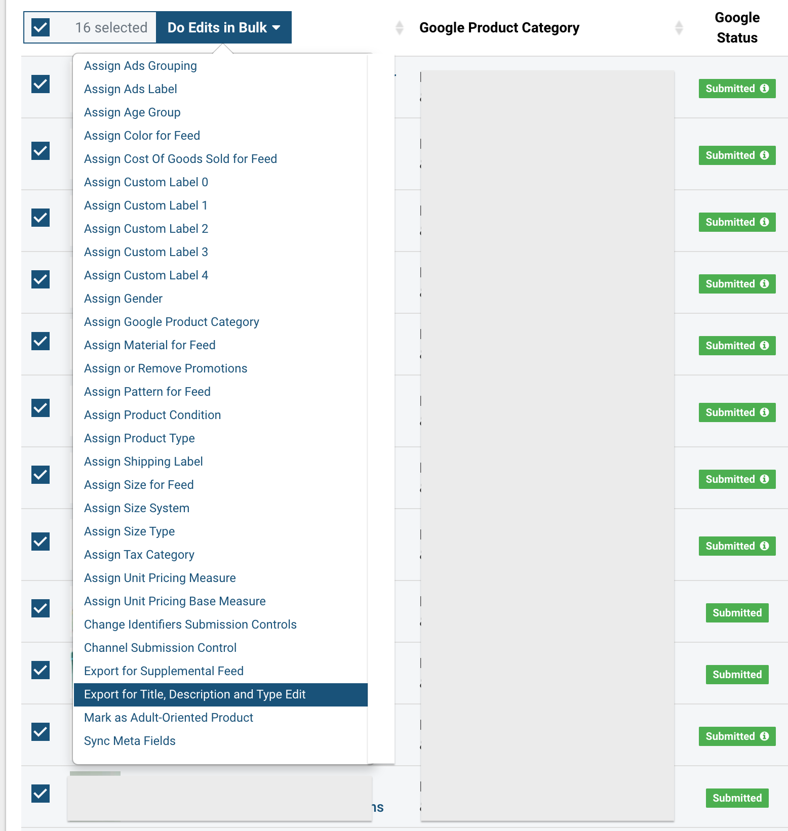 import list of product types simprosys