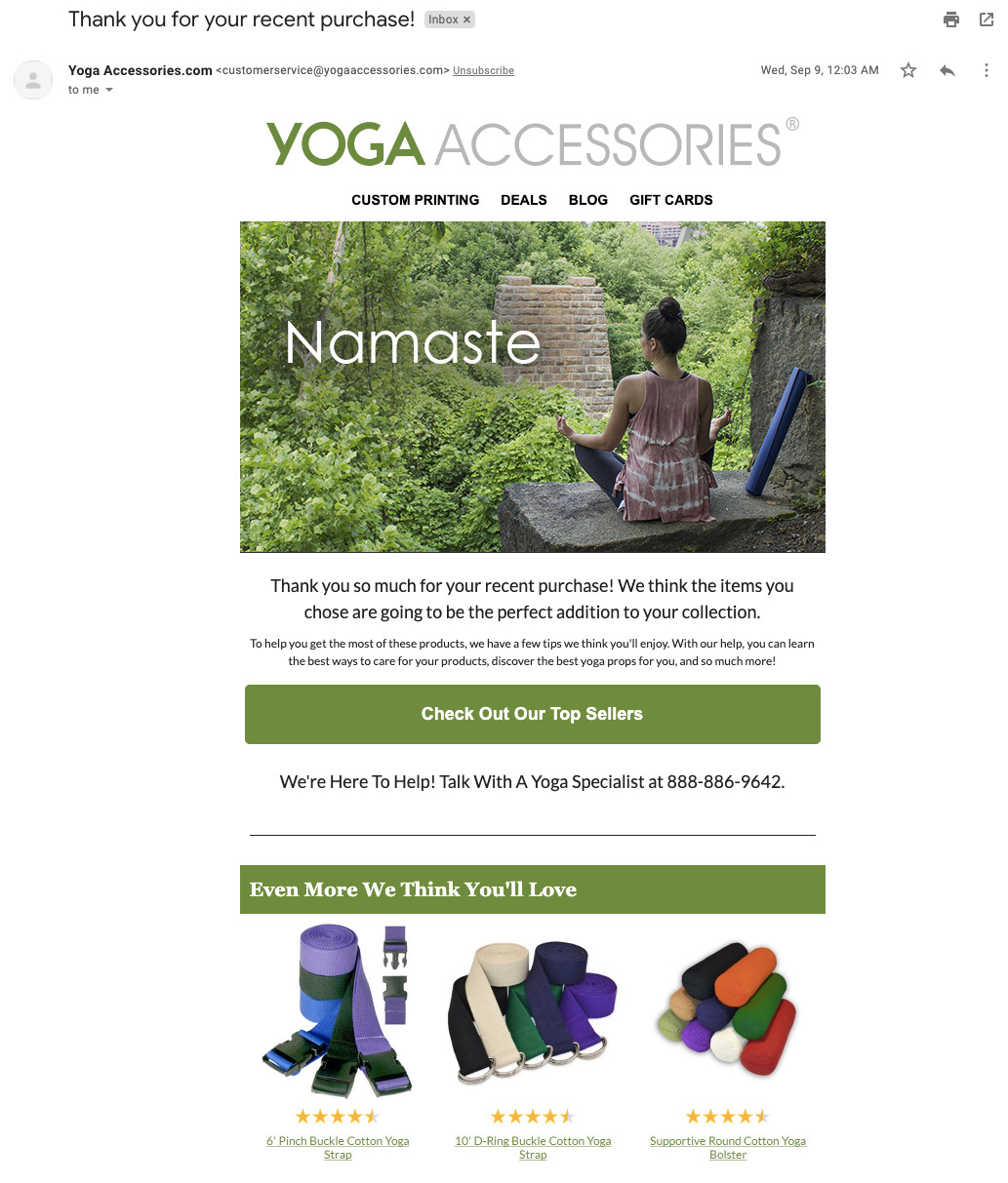 Yoga Accessories upsell