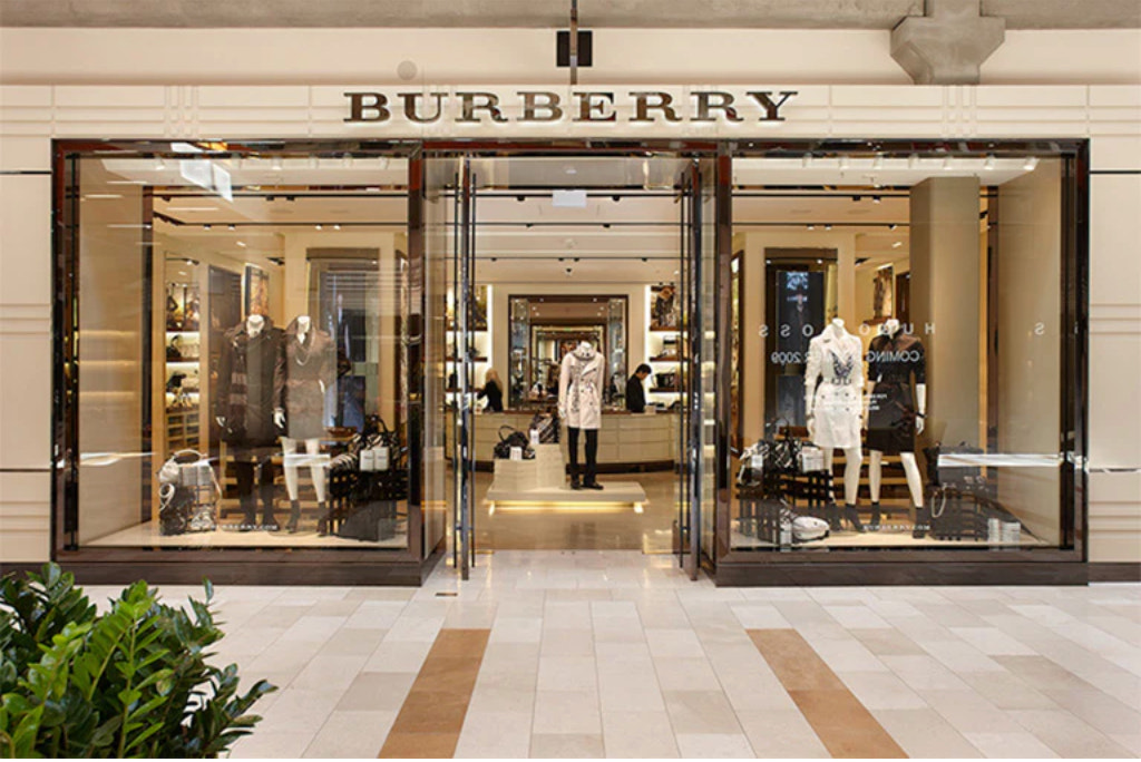 Burberry storefront.