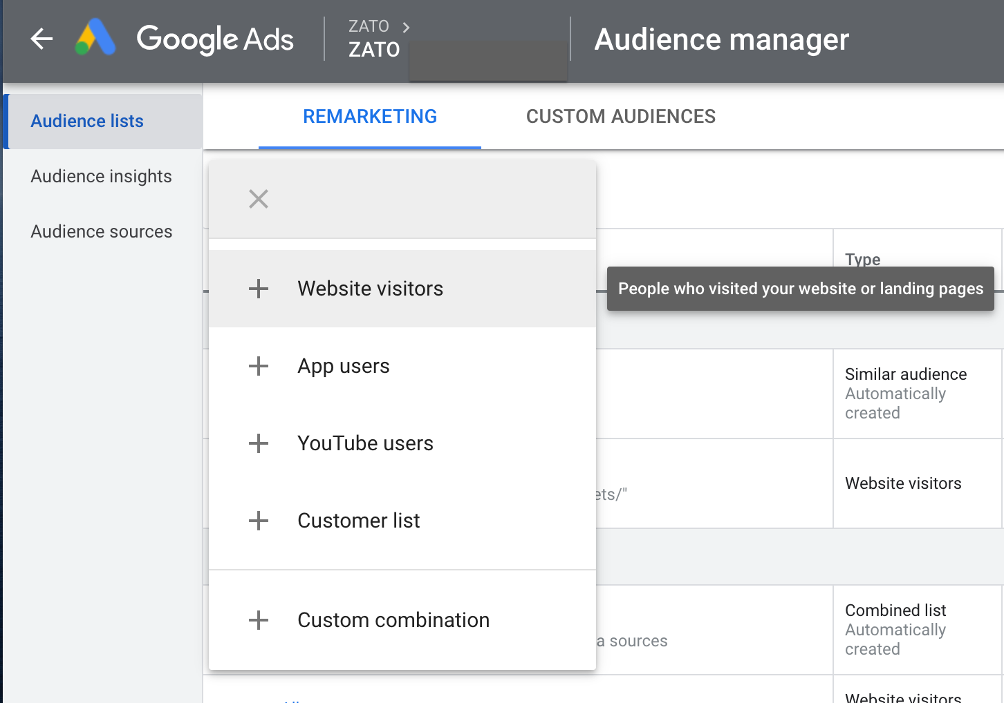 website visitors remarketing