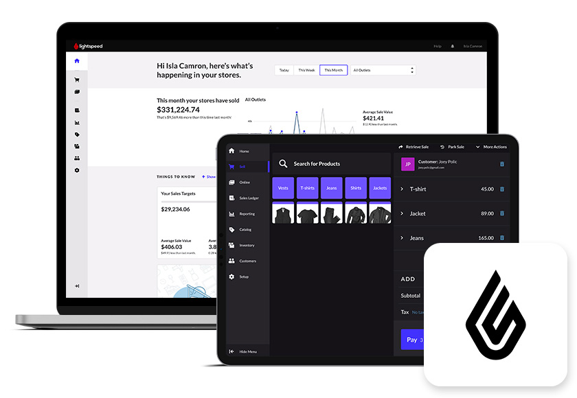 Lightspeed’s Retail POS dashboard