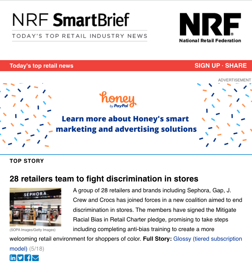 NRF SmartBrief daily free retail newsletter