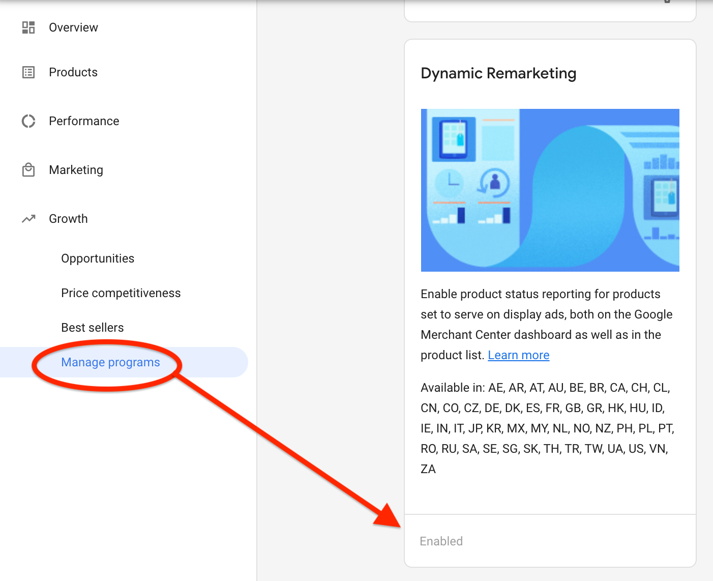 enable dynamic remarketing