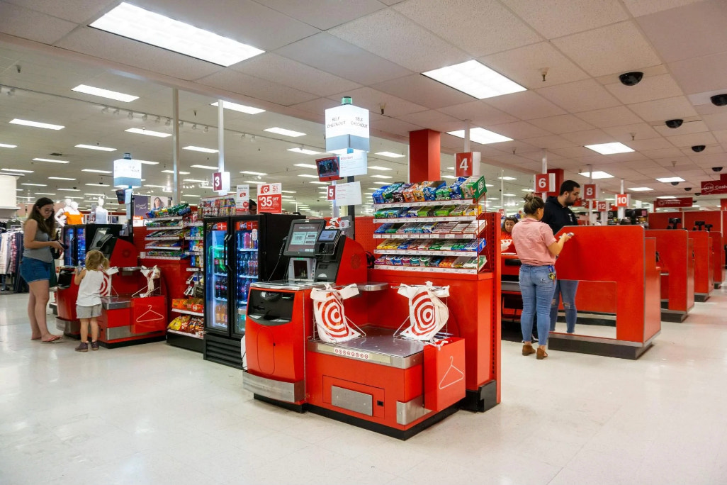 Target store checkout area.