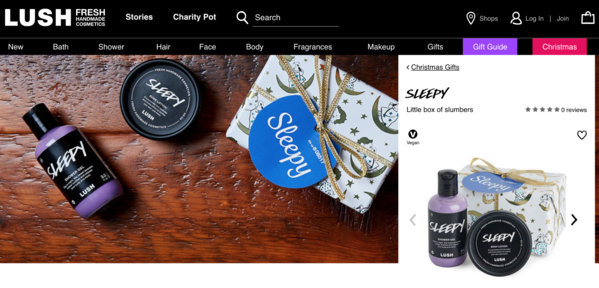 Lush website