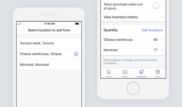 Locations on Shopify mobile app | Shopify Retail blog