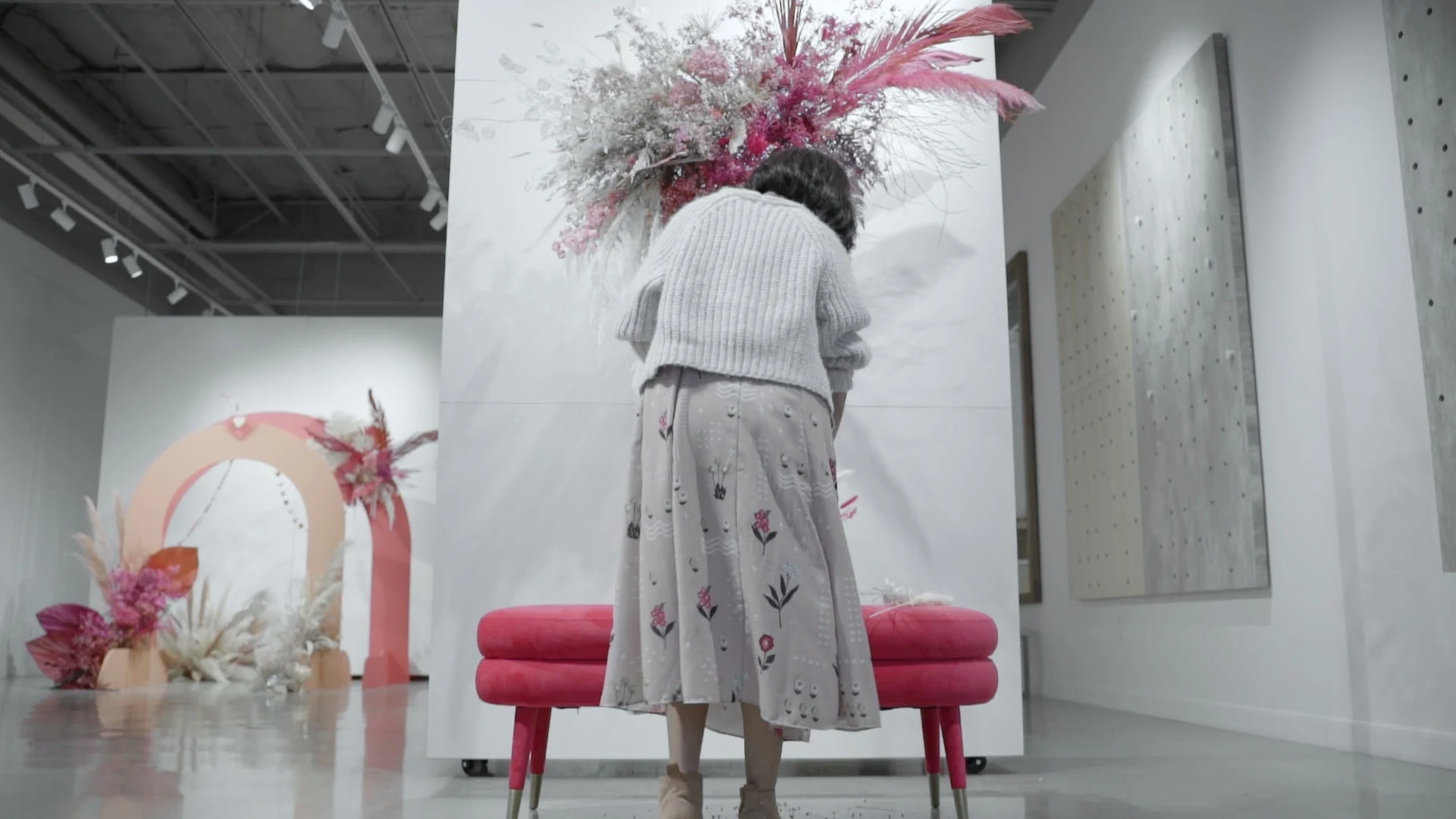 Couples from all over the San Francisco Bay Area came to The Dating Shop pop-up to take pictures in front of Misflorism’s flower installation