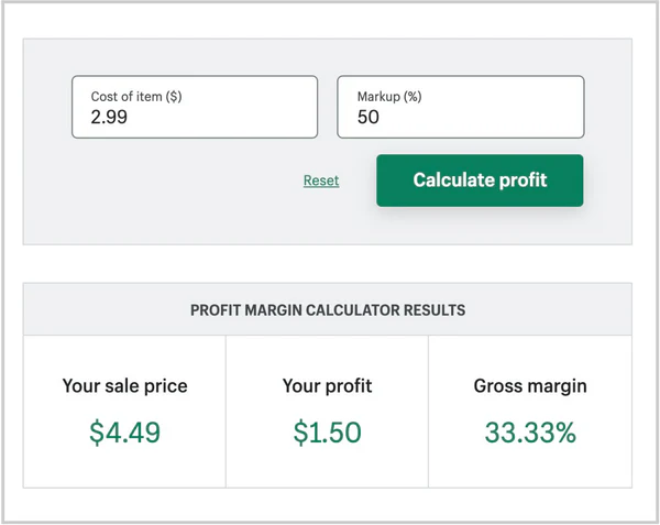 profit margin calculator