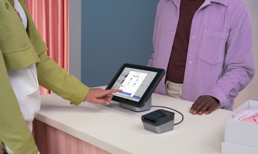 Photo of Shopify's integrated POS system 