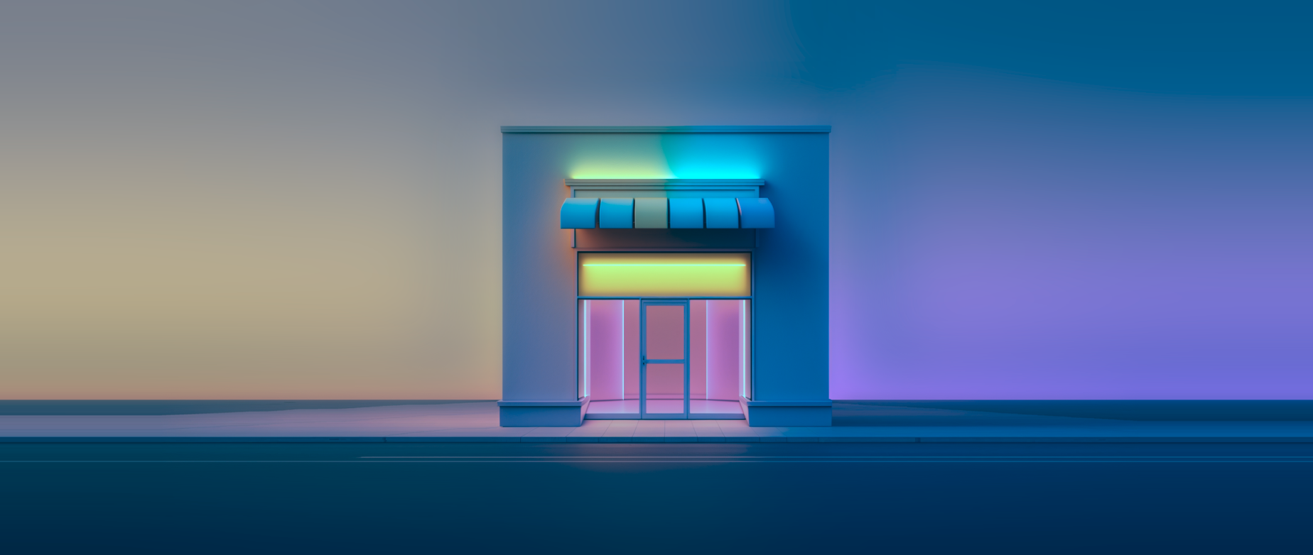 digital rendering of a retail storefront: retail foot traffic data