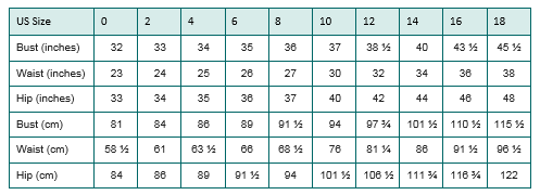 Size Chart Wholesale Manufacturer & Exporters Textile & Fashion