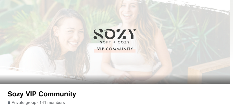 Sozy's VIP facebook group