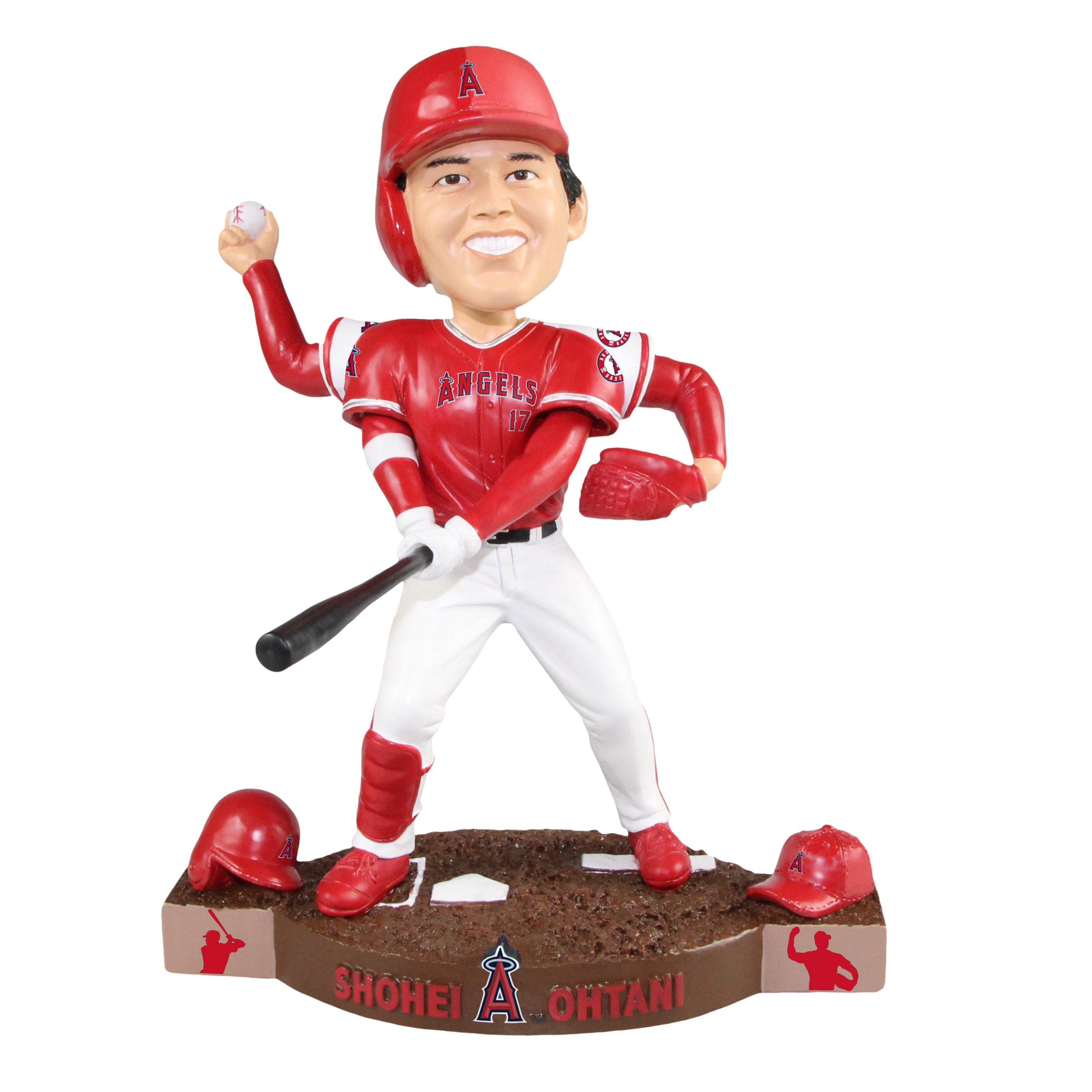 Los Angeles Angels Mlb Shohei Ohtani 17 Pitch Hit Dual Bobblehead