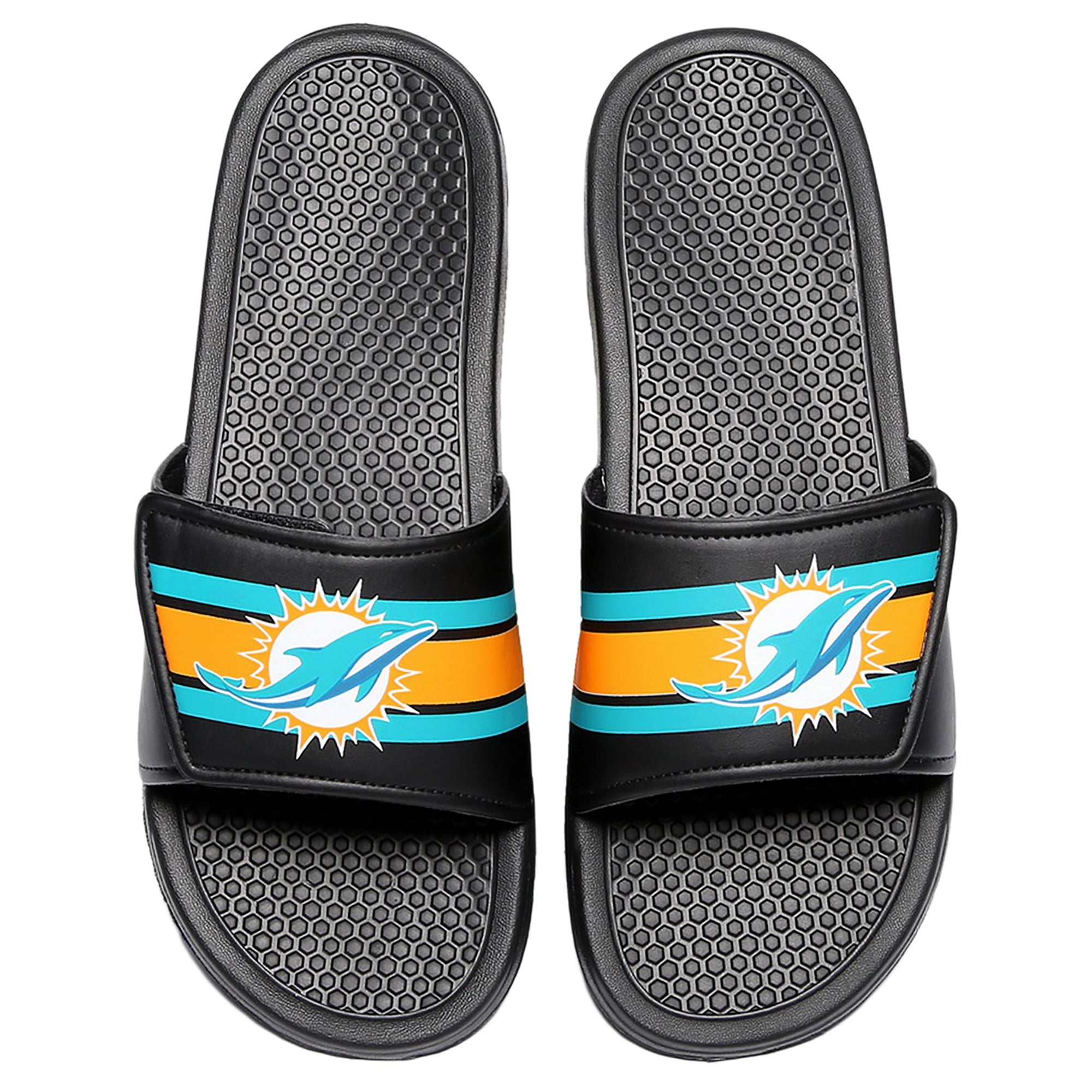 Miami Dolphins NFL Stripe Legacy Sport Slide - Youth 8-16