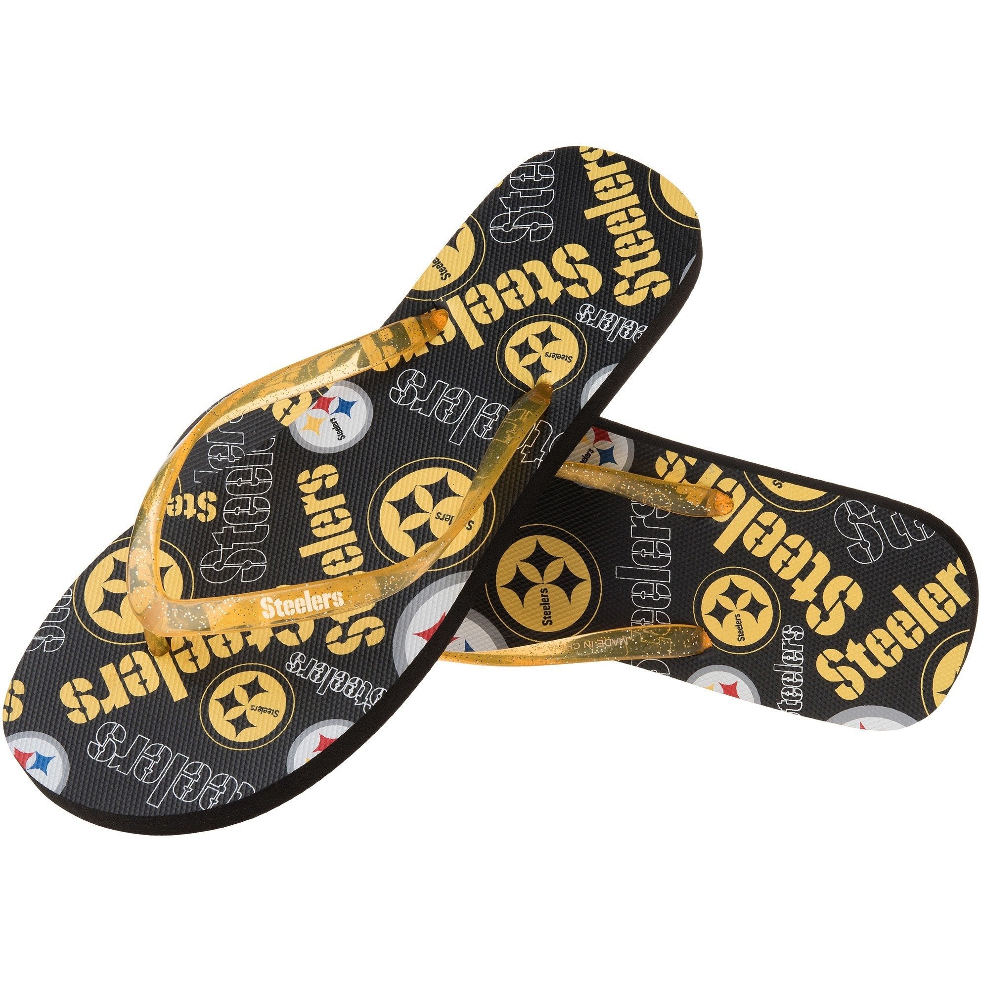 steelers flip flops womens