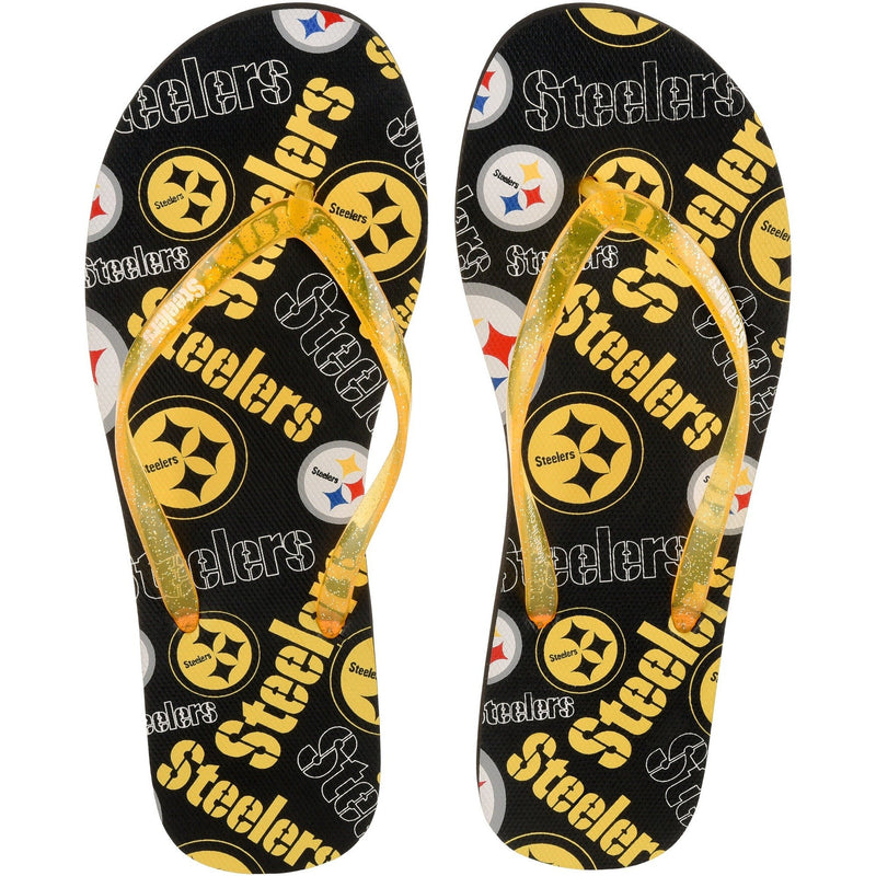 steelers flip flops womens